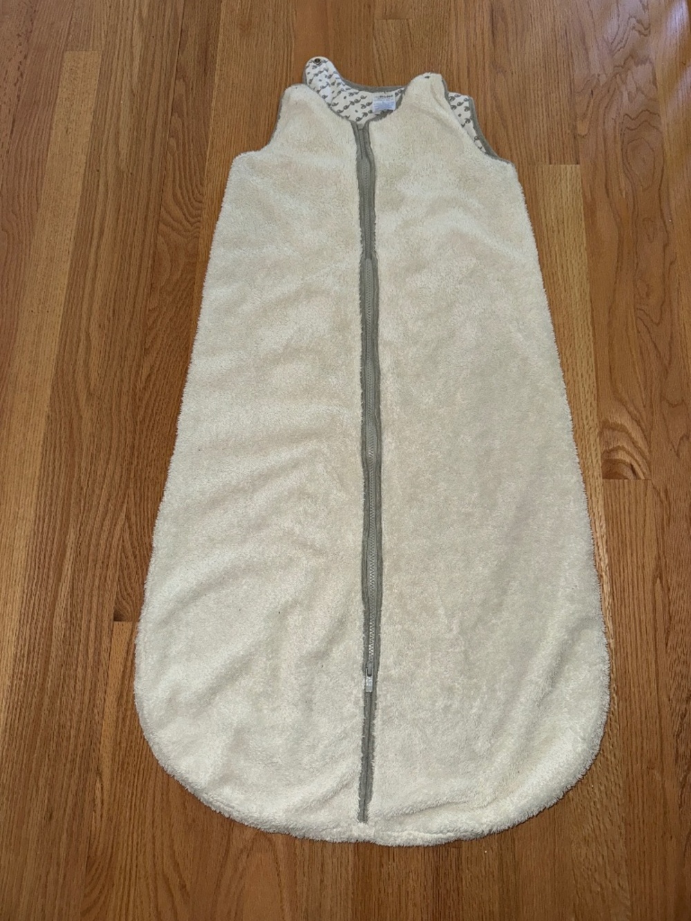 Baby Deedee- white teddy sleep sack- size L, TOG 2.5